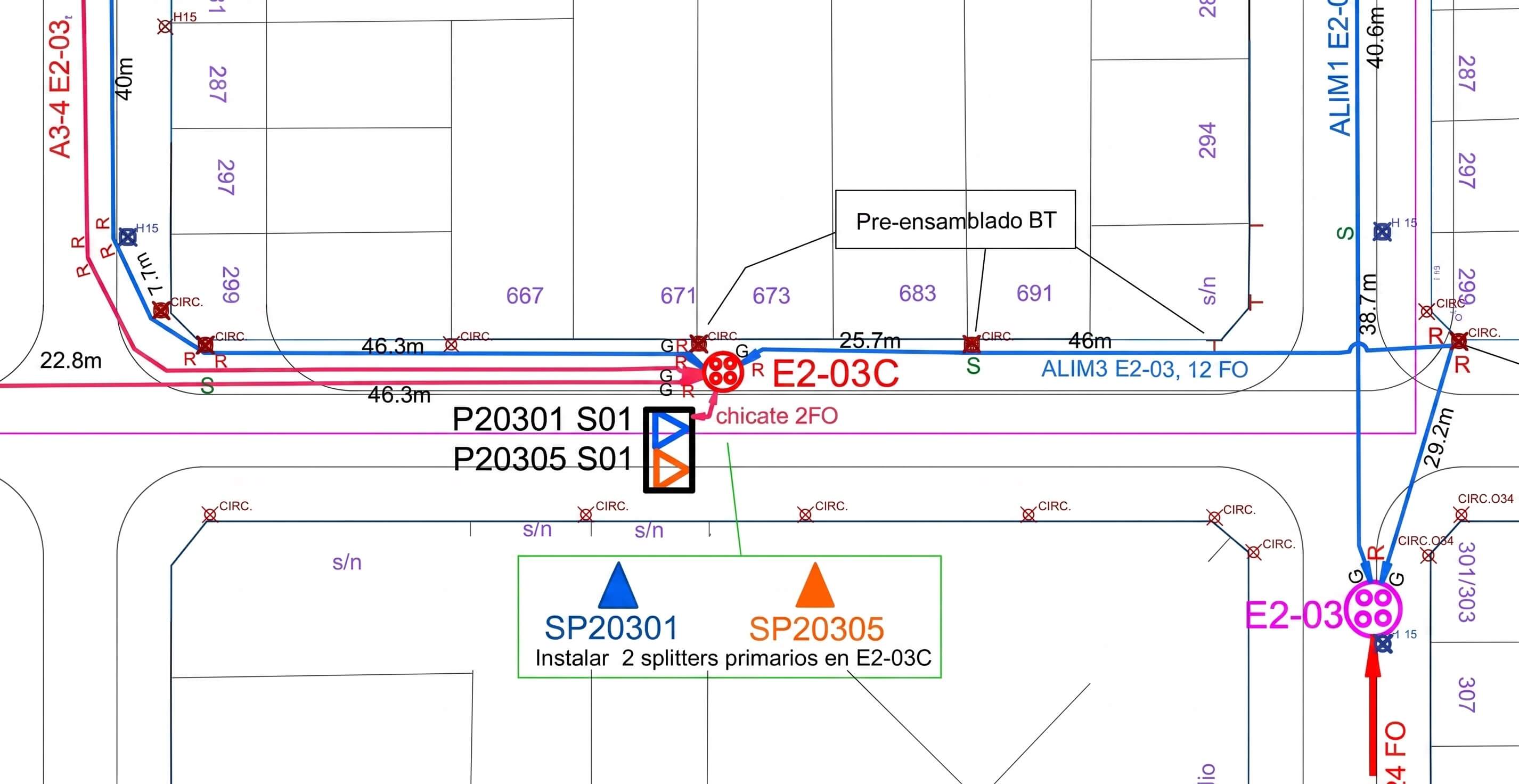 Diagrama de Red Óptica FTTH